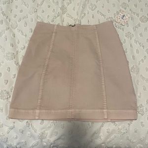 NWT FREE PEOPLE LIGHT PINK/KHAKI SKIRT